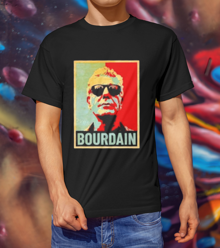 Bourdain Hope Iconic Style Image T-Shirt