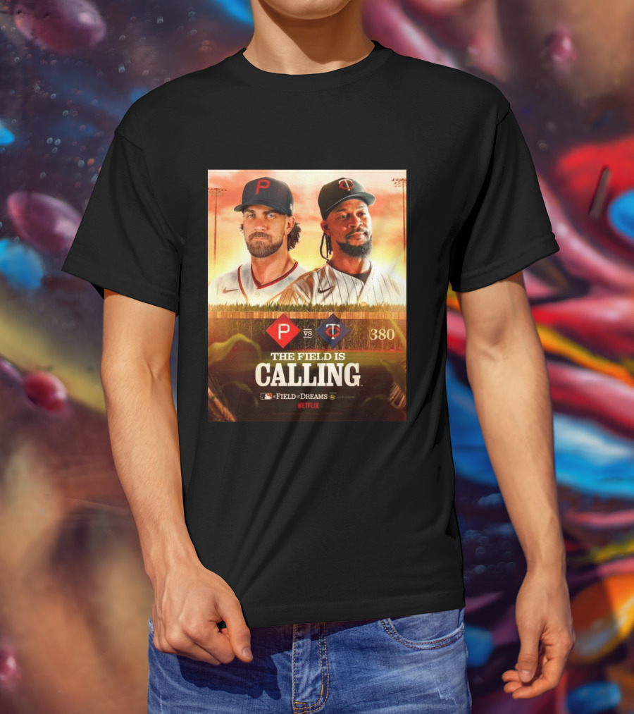 Philadelphia Vs Minnesota MLB Field Of Dreams Bryce Harper Byron Buxton Netflix 380 T-Shirt