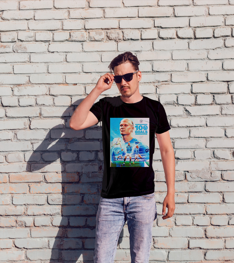 Erling Haaland 100 Goals Premier League 2022 2023 Present T-Shirt