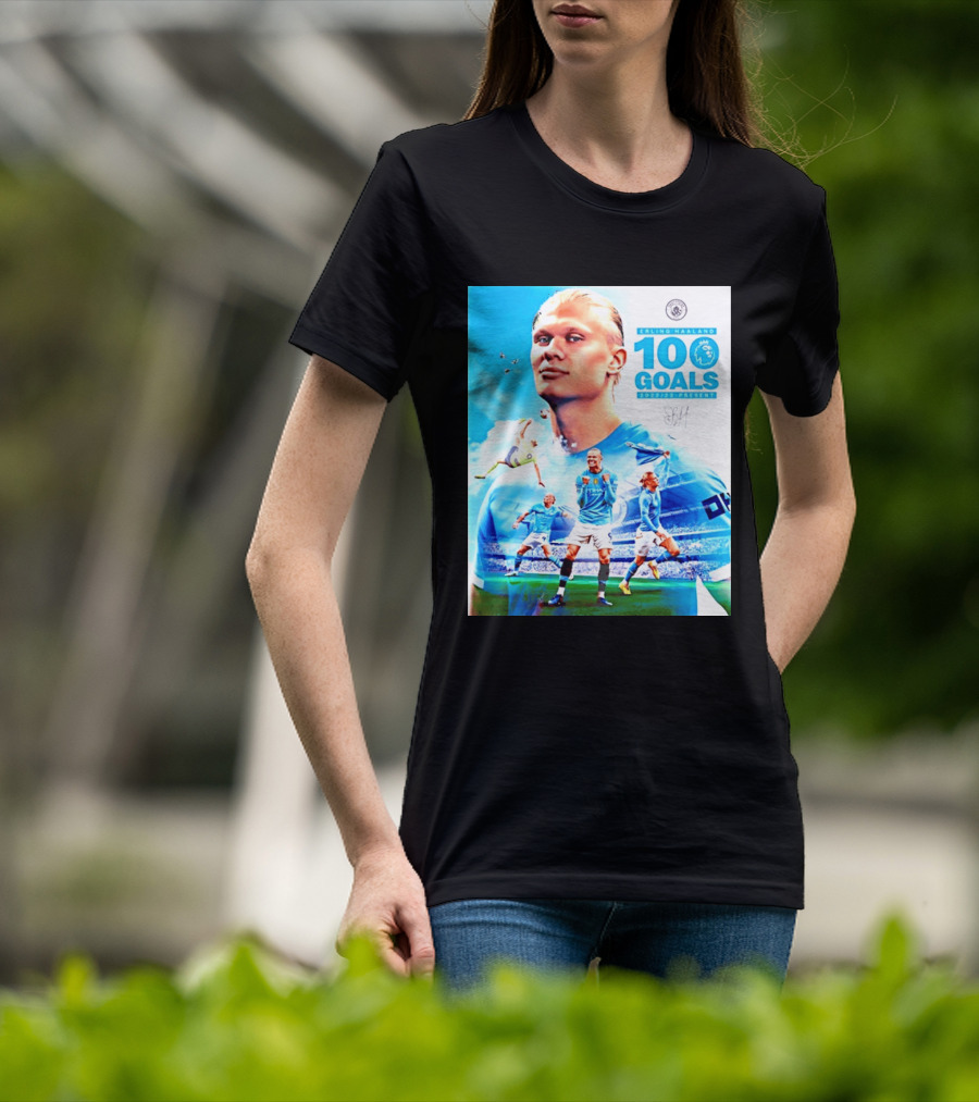 Erling Haaland 100 Goals Premier League 2022 2023 Present T-Shirt