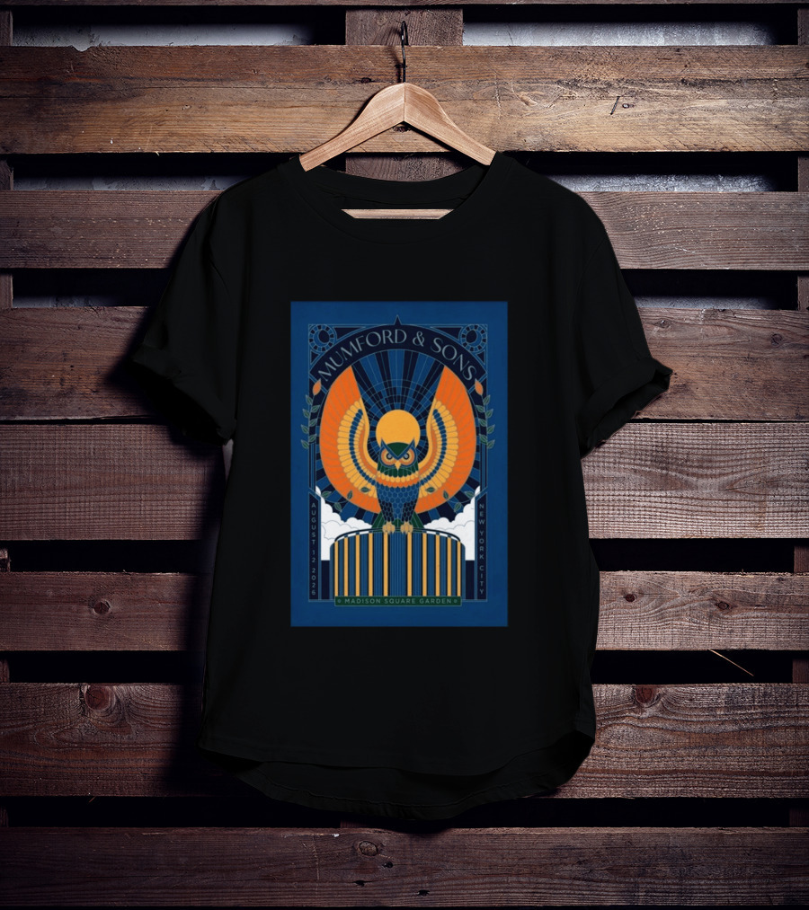 Mumford And Sons Madison Square Garden New York City August 12 2026 Owl T-Shirt