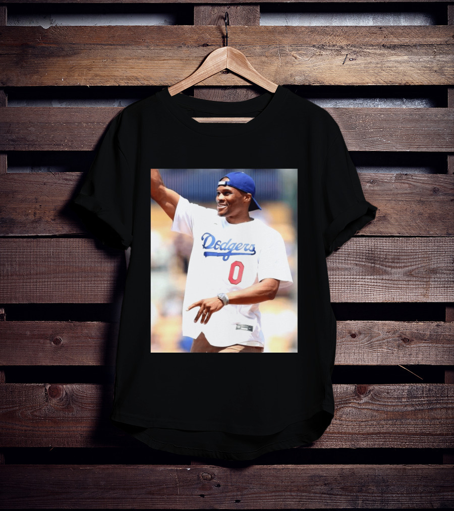Russell Westbrook Dodgers 0 Jersey Celebration T-Shirt