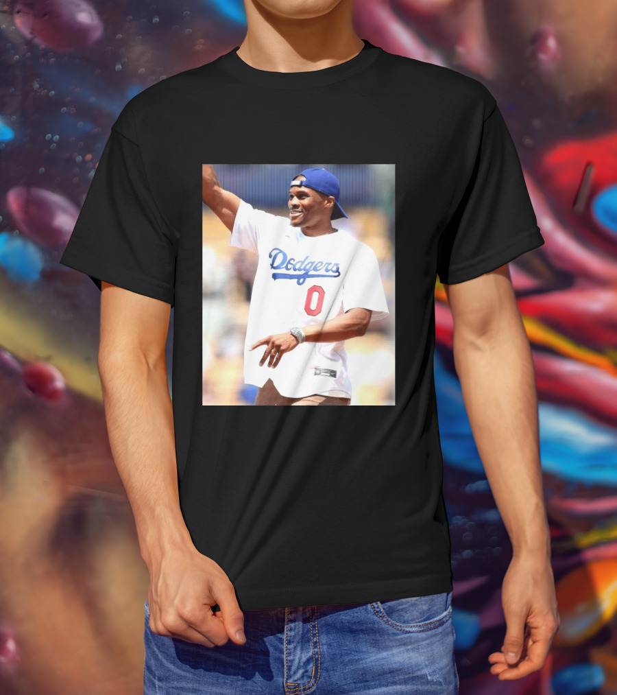 Russell Westbrook Dodgers 0 Jersey Celebration T-Shirt