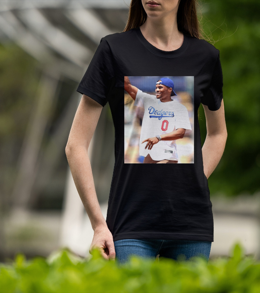 Russell Westbrook Dodgers 0 Jersey Celebration T-Shirt