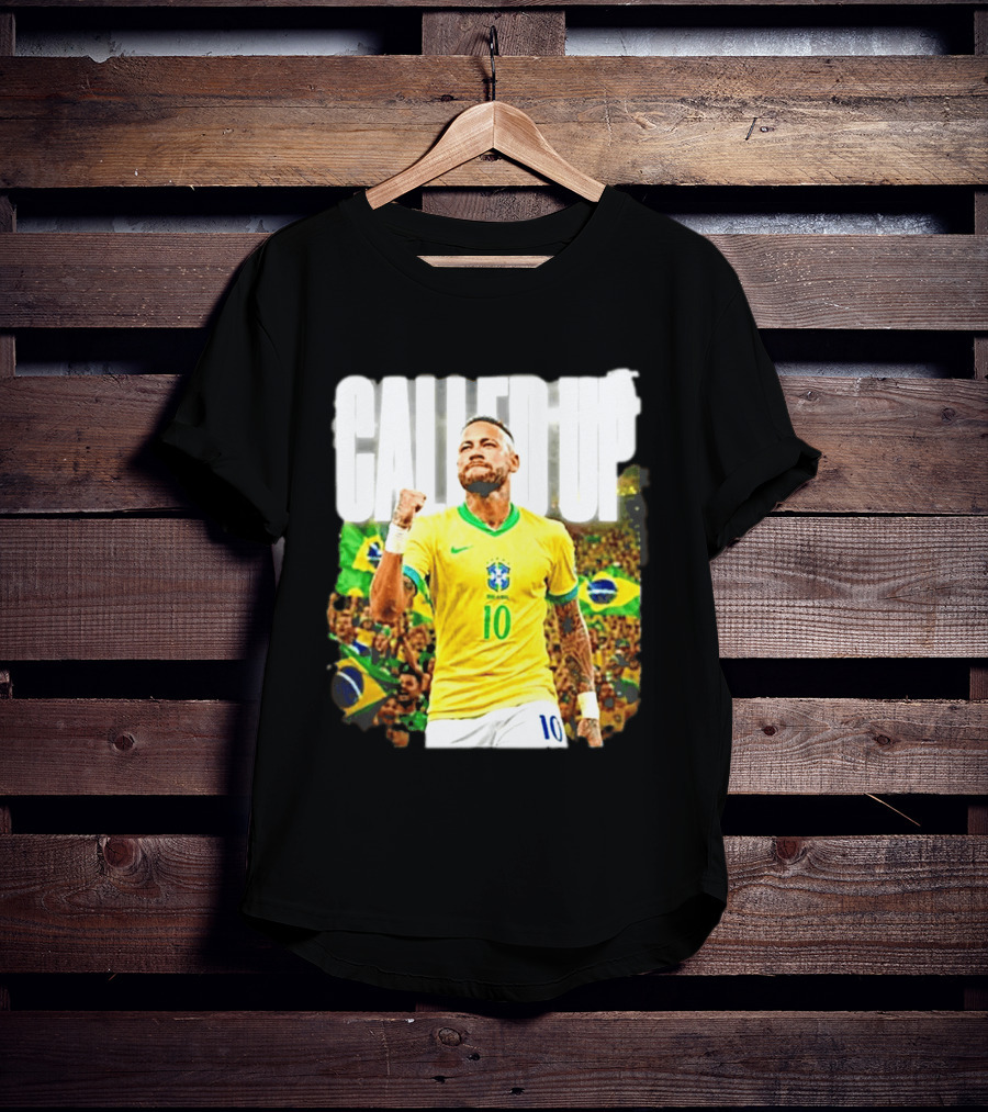 Neymar Brazil Called Up Football 10 Jersey Celebration T-Shirt