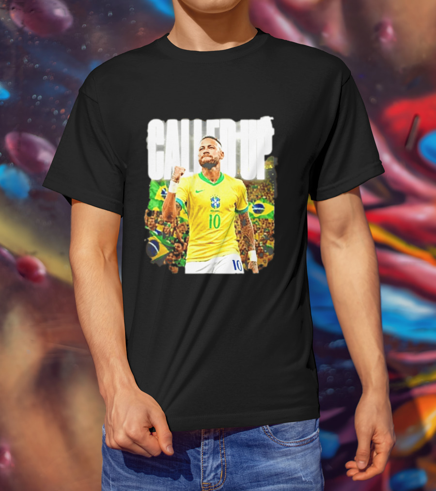 Neymar Brazil Called Up Football 10 Jersey Celebration T-Shirt