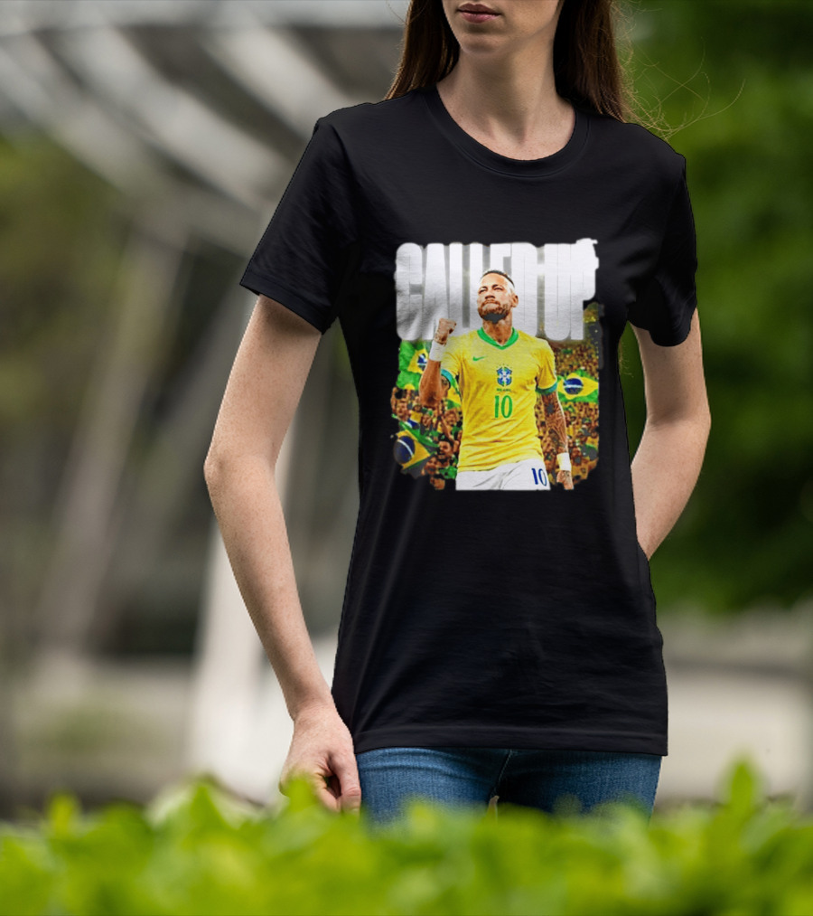 Neymar Brazil Called Up Football 10 Jersey Celebration T-Shirt