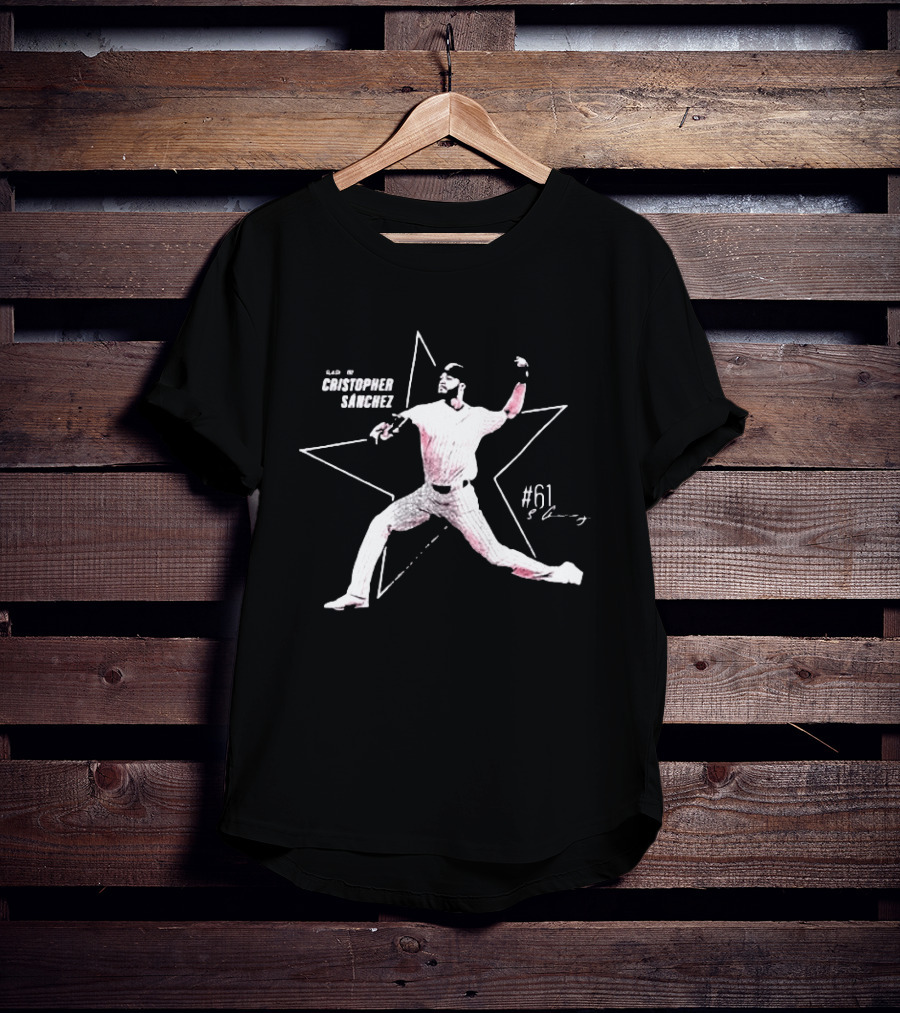 Philadelphia Phillies Cristopher Sánchez Pitching Star #61 T-Shirt