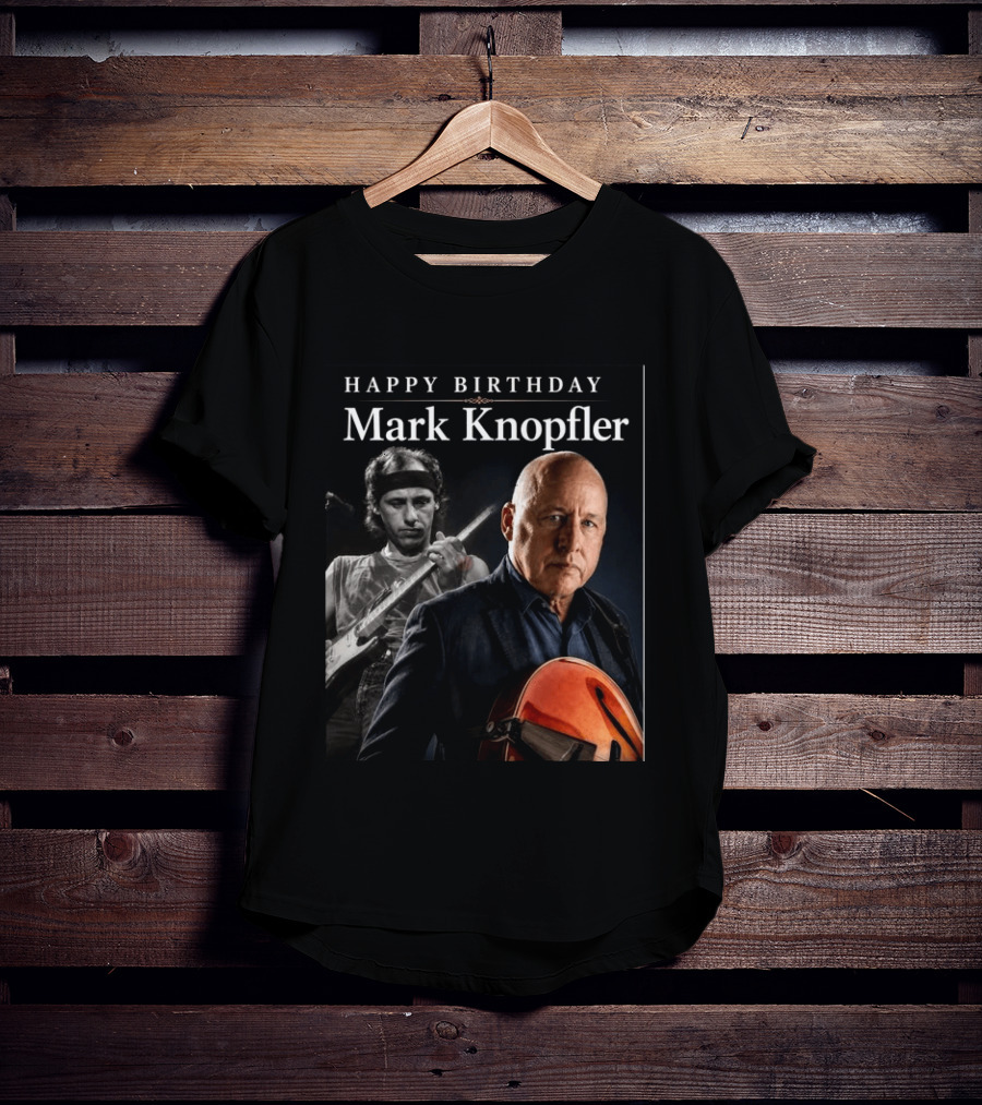 Mark Knopfler Birthday Celebration With Iconic Guitar T-Shirt