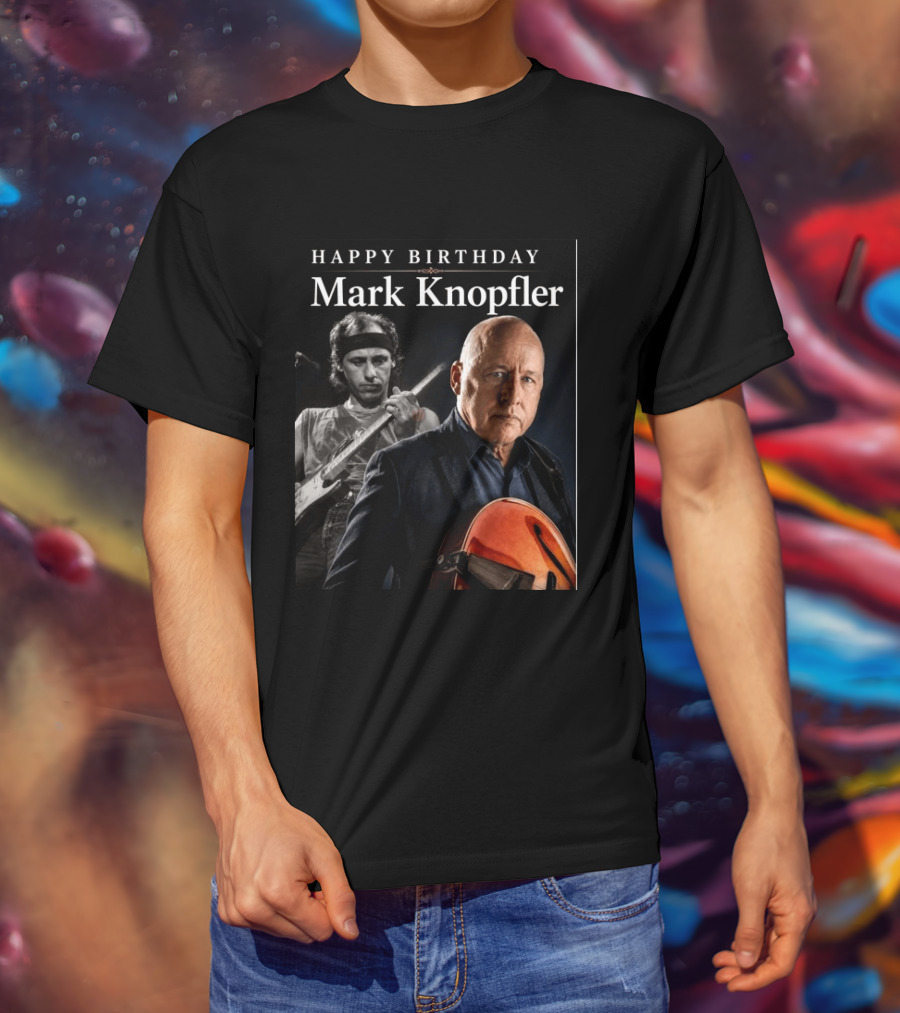 Mark Knopfler Birthday Celebration With Iconic Guitar T-Shirt
