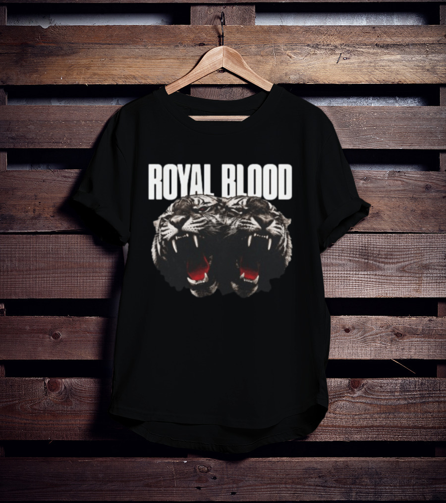 Royal Blood Dead Company Coloured Tiger Faded Black T-Shirt