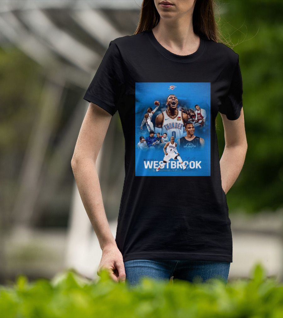 Russell Westbrook OKC Thunder Thank You For Everything Retirement T-Shirt