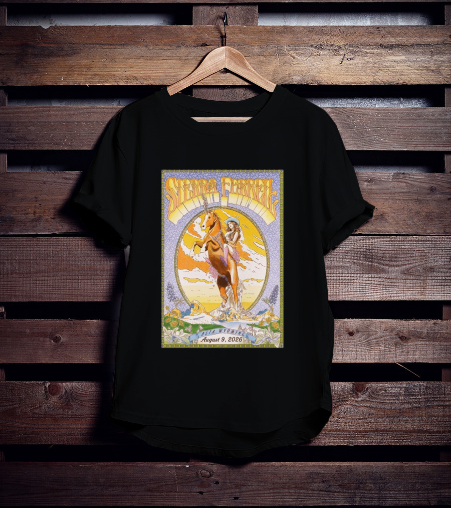 Sierra Ferrell August 9 2026 Alta Wyoming Grand Targhee Bluegrass Festival Tour Horse And Woman T-Shirt