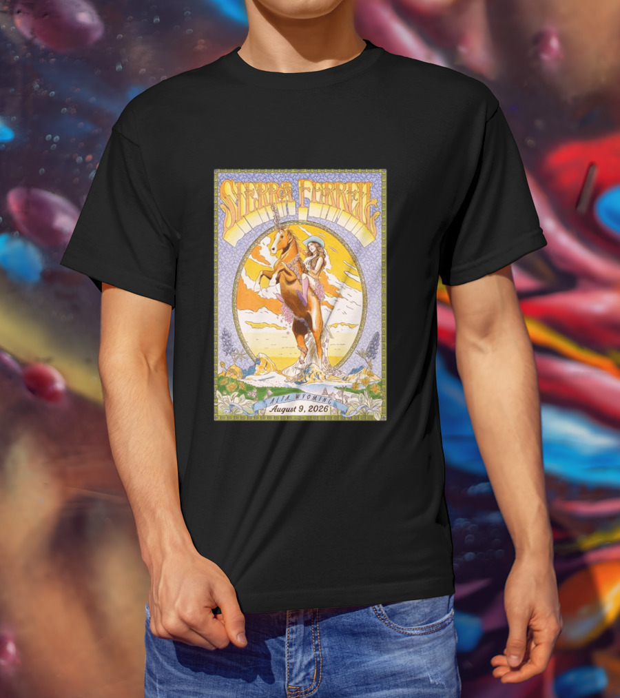 Sierra Ferrell August 9 2026 Alta Wyoming Grand Targhee Bluegrass Festival Tour Horse And Woman T-Shirt