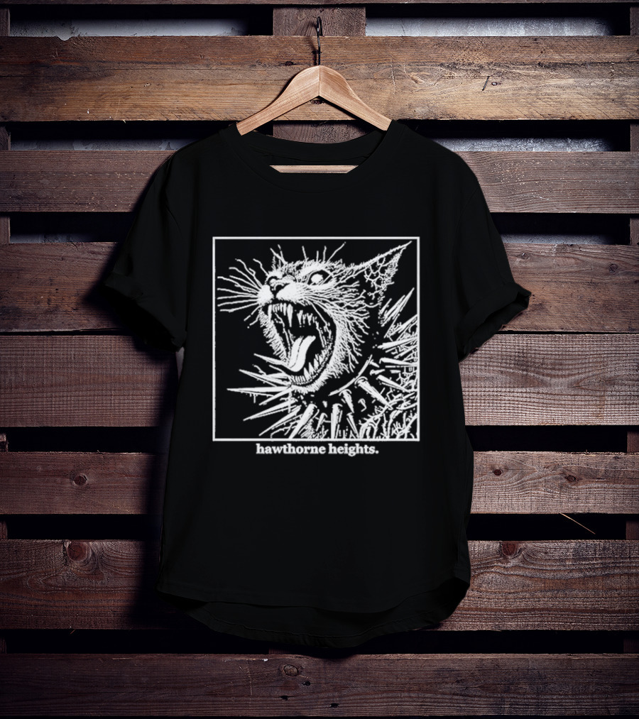 Hawthorne Heights Spiked Collar Cat Punk T-Shirt