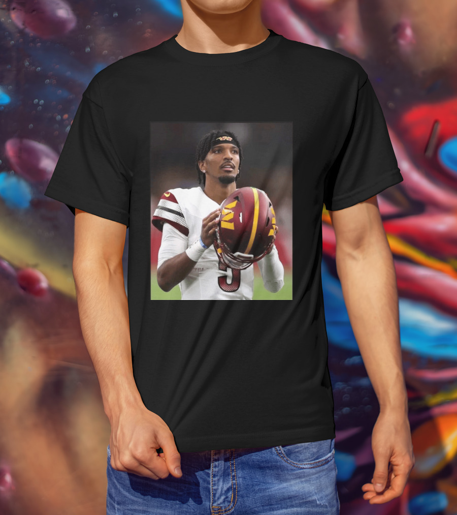 Washington Commanders Quarterback Jayden Daniels Football Player Sports T-Shirt