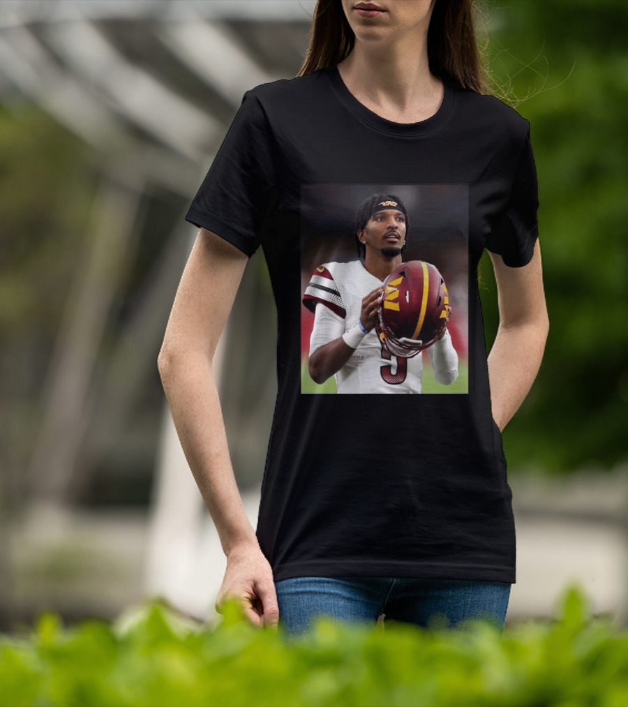 Washington Commanders Quarterback Jayden Daniels Football Player Sports T-Shirt