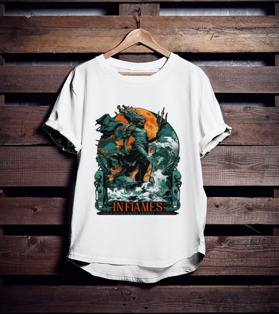 In Flames August 31 2026 Göteborg Brinner Sweden Show T-Shirt