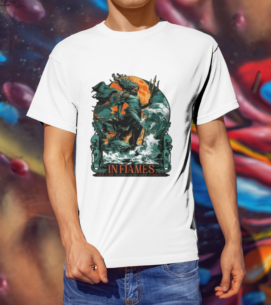 In Flames August 31 2026 Göteborg Brinner Sweden Show T-Shirt