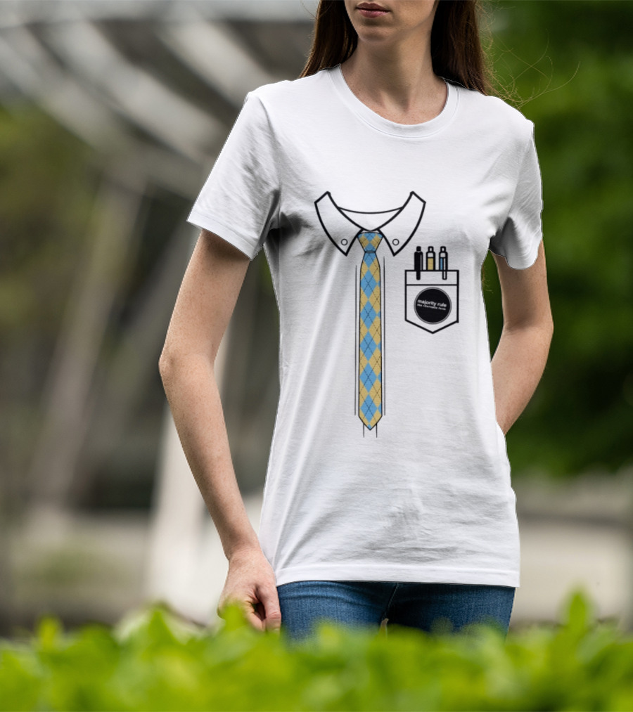 Native Estate Store Ritornello Form Tie Argyle Collar Pocket T-Shirt