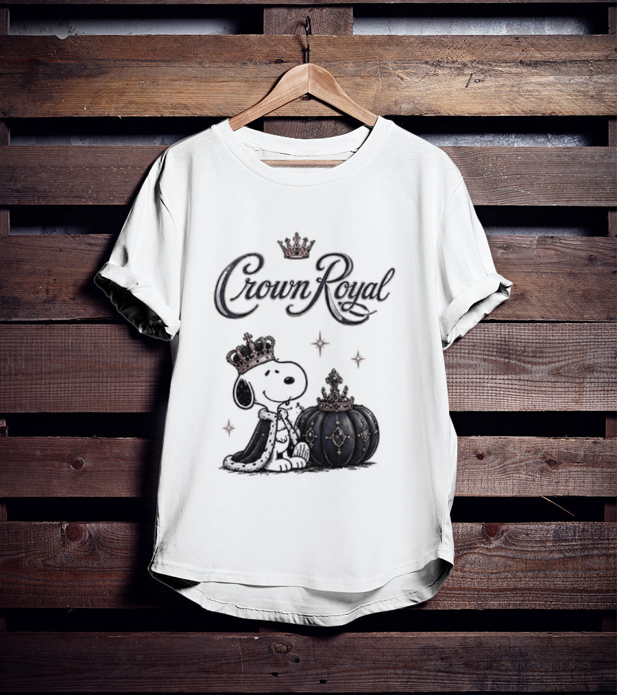 Peanuts Snoopy Crown Royal Boos Only With Crown And Royal T-Shirt