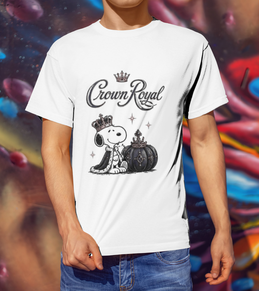 Peanuts Snoopy Crown Royal Boos Only With Crown And Royal T-Shirt