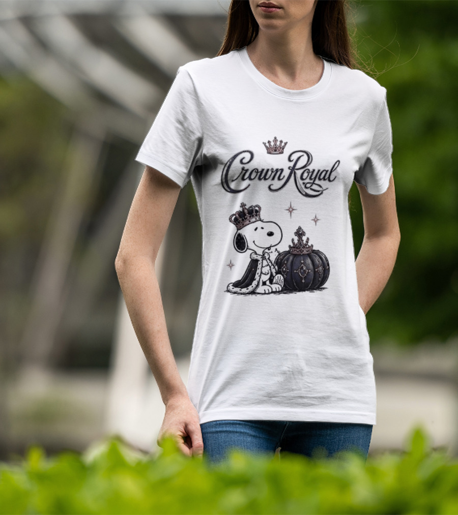 Peanuts Snoopy Crown Royal Boos Only With Crown And Royal T-Shirt