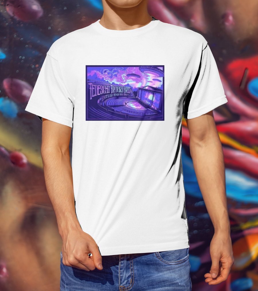Tedeschi Trucks Band Greek Theatre Berkeley August 12 2026 Concert With UFOs And Neon Lights T-Shirt