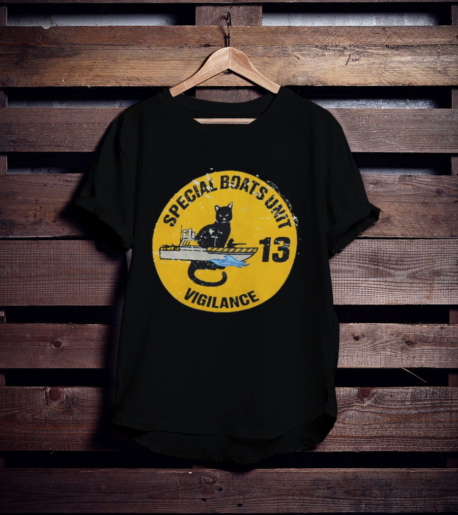 Special Boats Unit 13 Black Cat Vigilance T-Shirt