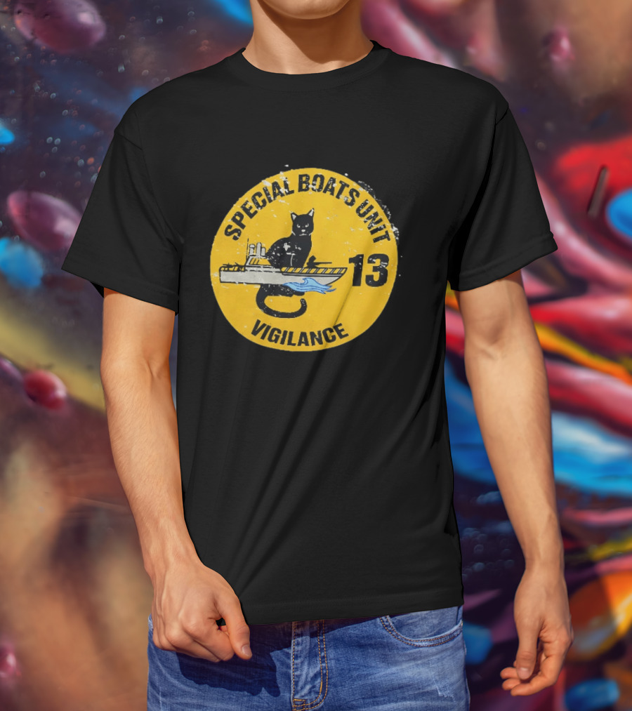 Special Boats Unit 13 Black Cat Vigilance T-Shirt