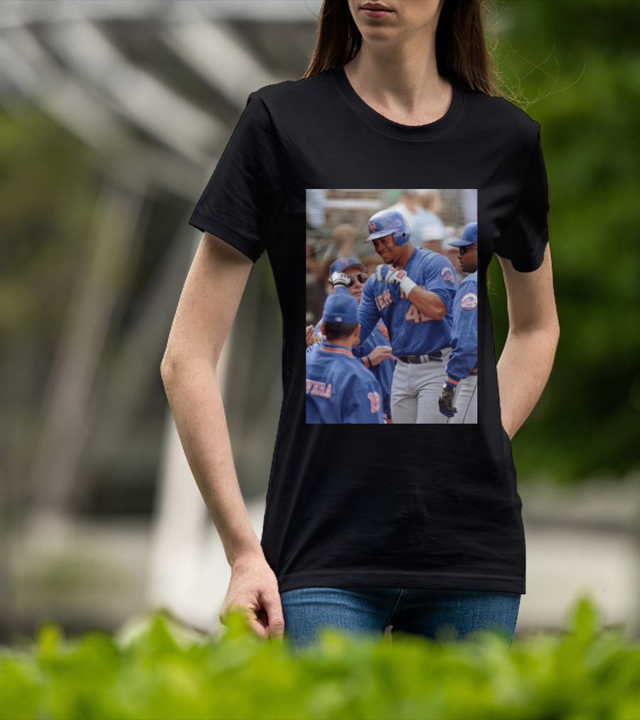 New York Mets Butch Huskey No. 42 MLB Legend T-Shirt