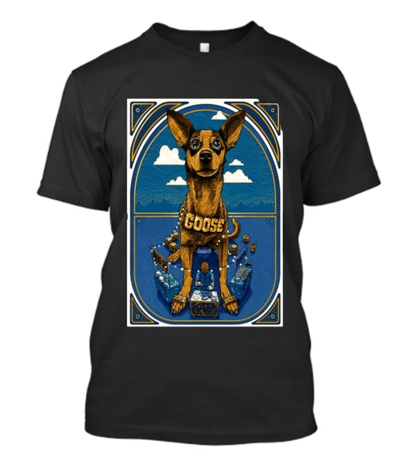 Goose Los Angeles Greek Theatre August 14 2026 Event With Dog And Clouds T-Shirt
