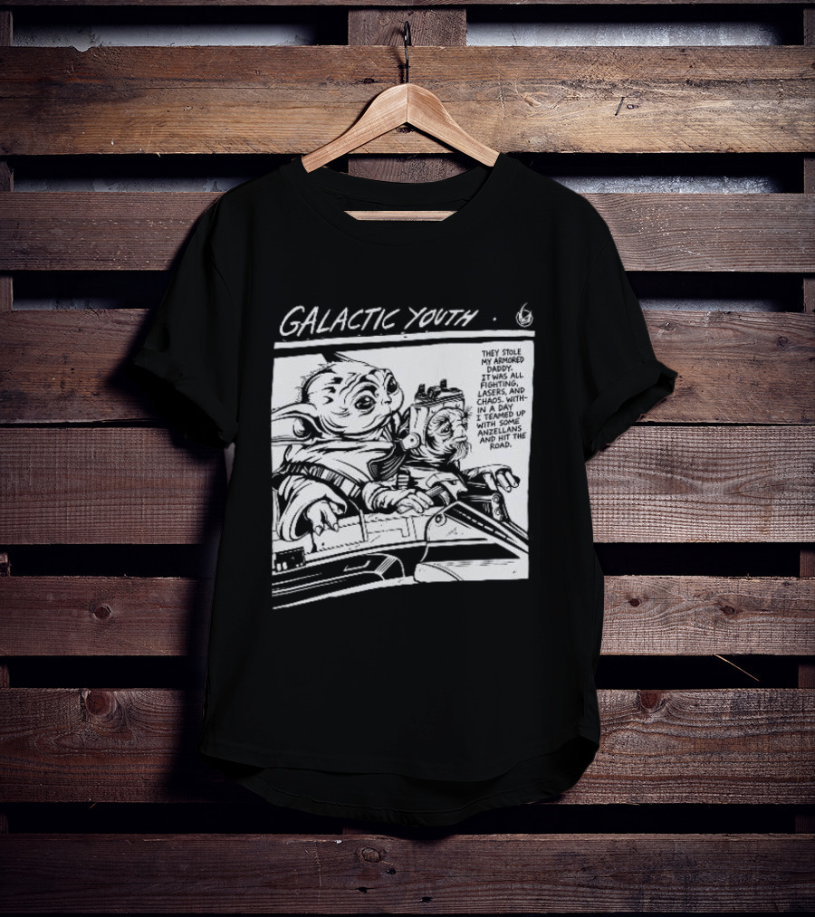 Grogu And Babu Frik Star Wars Galactic Youth They Stole My Armored Daddy T-Shirt