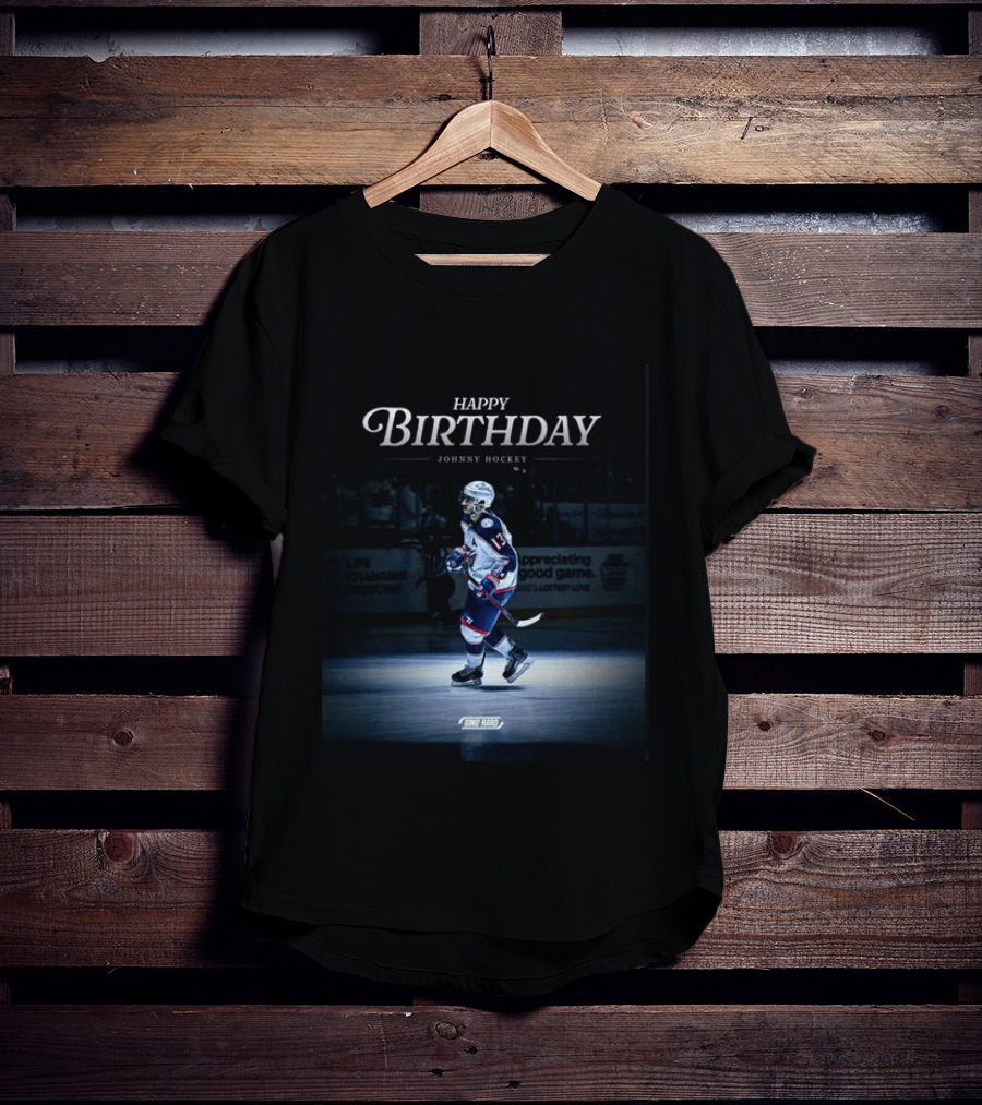 Happy Birthday Johnny Hockey NHL Player Spotlight Ice Rink Celebration T-Shirt