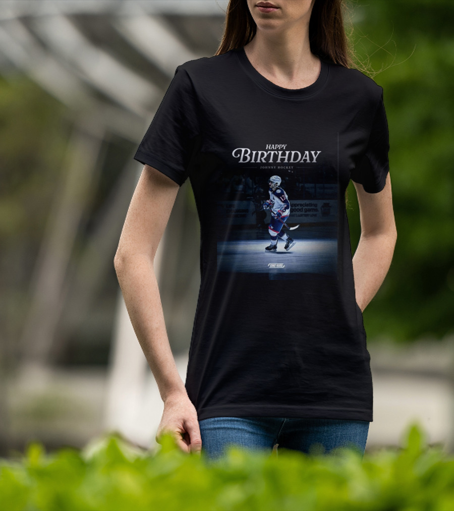 Happy Birthday Johnny Hockey NHL Player Spotlight Ice Rink Celebration T-Shirt