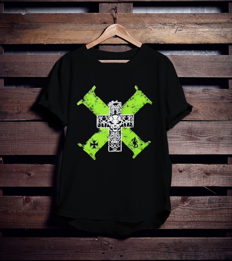D Generation X Distressed Skull Cross DX WWE Wrestling T-Shirt