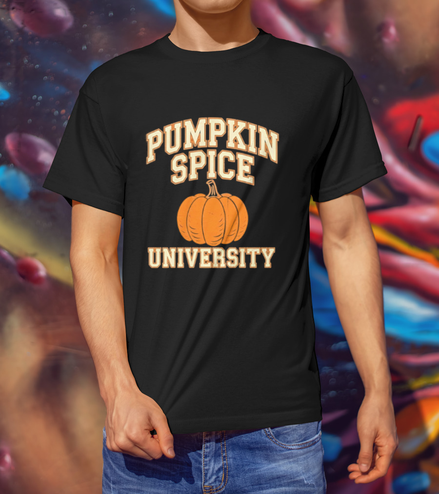 Pumpkin Spice University Distressed Fall T-Shirt
