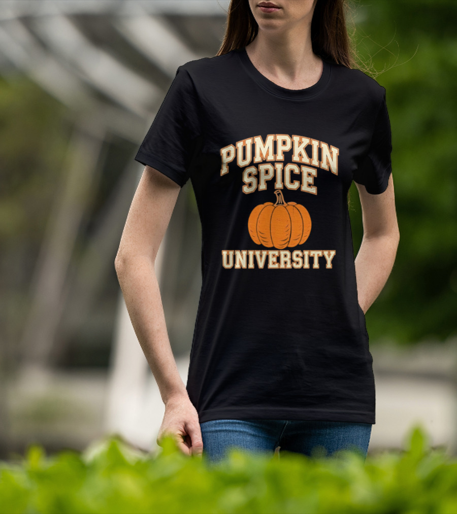 Pumpkin Spice University Distressed Fall T-Shirt