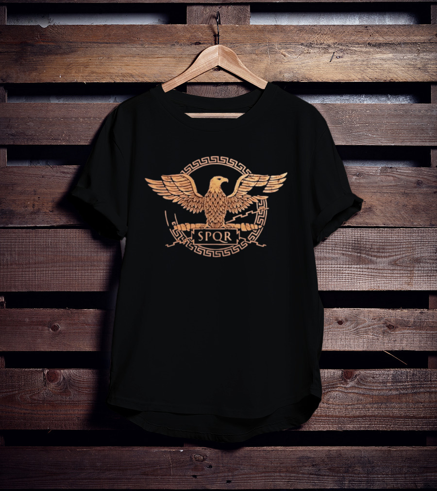Ancient Rome SPQR Eagle Emblem Distressed T-Shirt