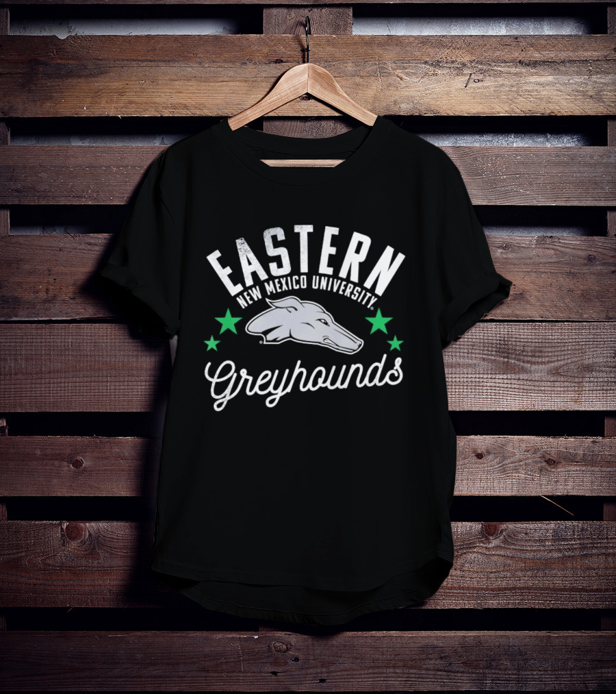 Eastern New Mexico University Greyhounds Three Green Stars T-Shirt