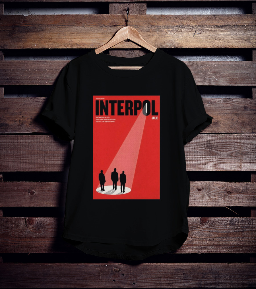 Interpol San Francisco 2026 Great American Music Hall Warfield Theatre Event Julie T-Shirt