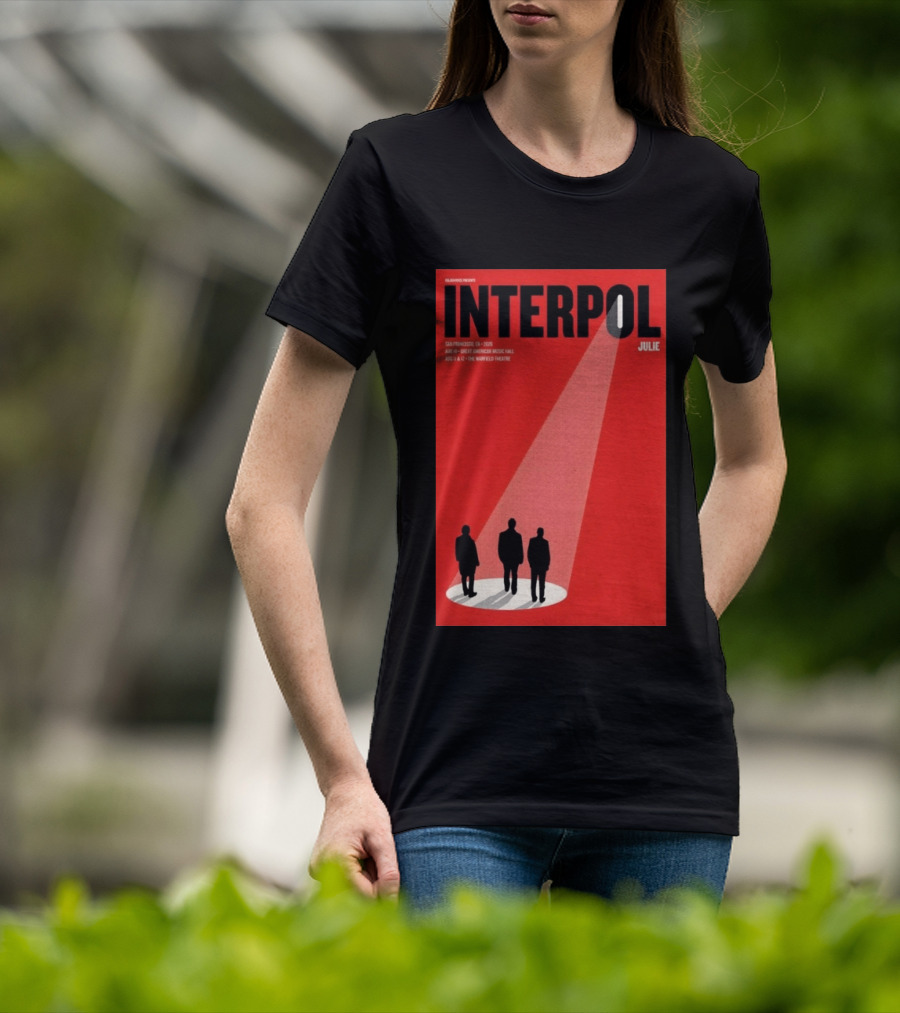 Interpol San Francisco 2026 Great American Music Hall Warfield Theatre Event Julie T-Shirt