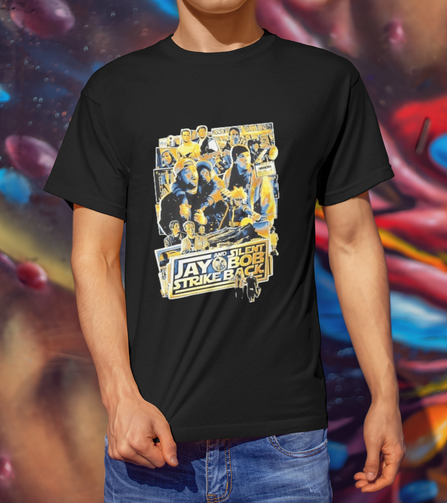 Jay And Silent Bob Strike Back Movie Collage Kevin Smith T-Shirt