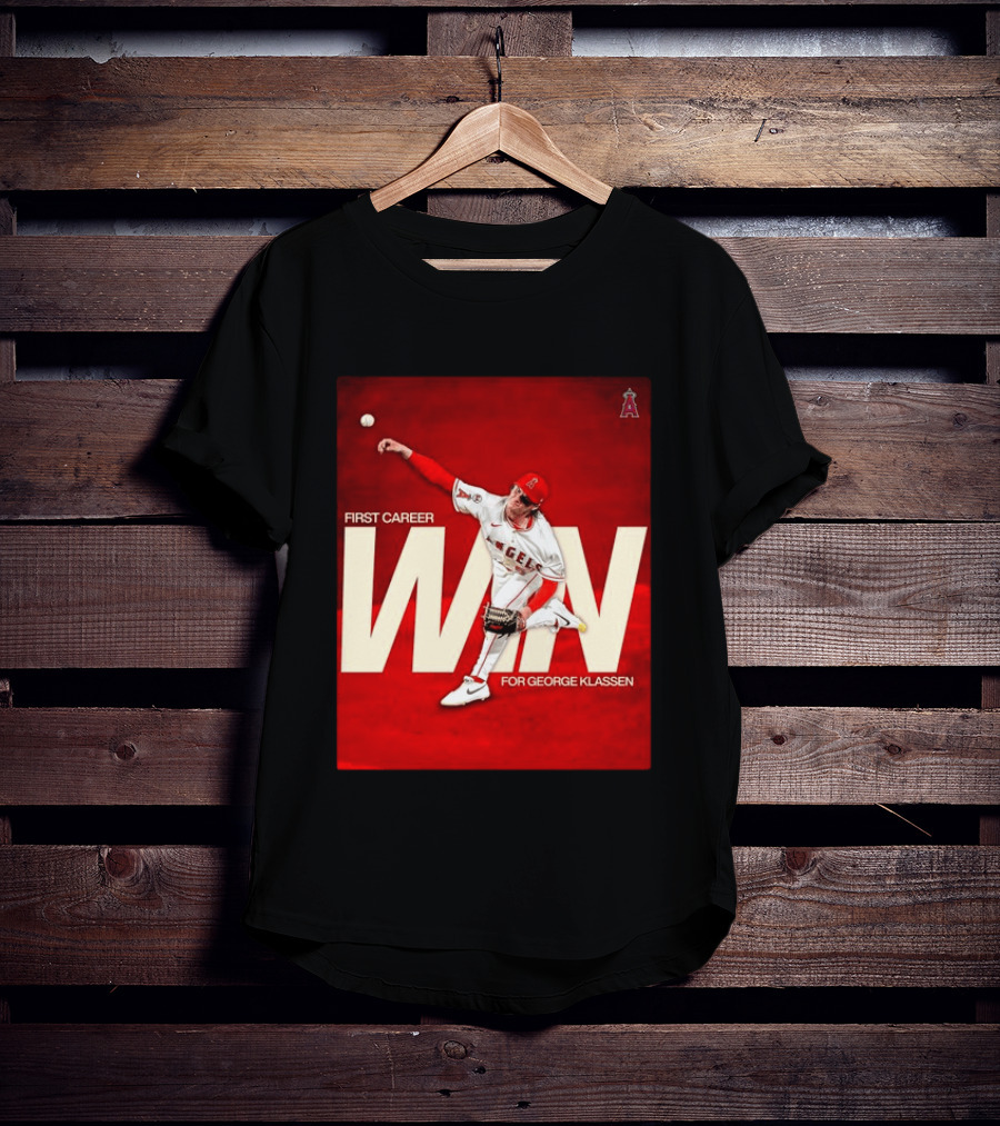 Los Angeles Angels First Career Win For George Klassen Baseball T-Shirt
