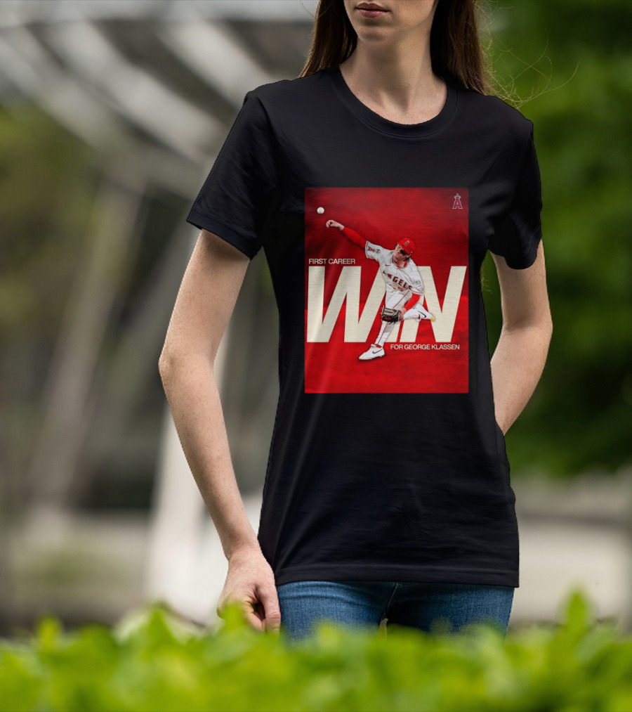 Los Angeles Angels First Career Win For George Klassen Baseball T-Shirt