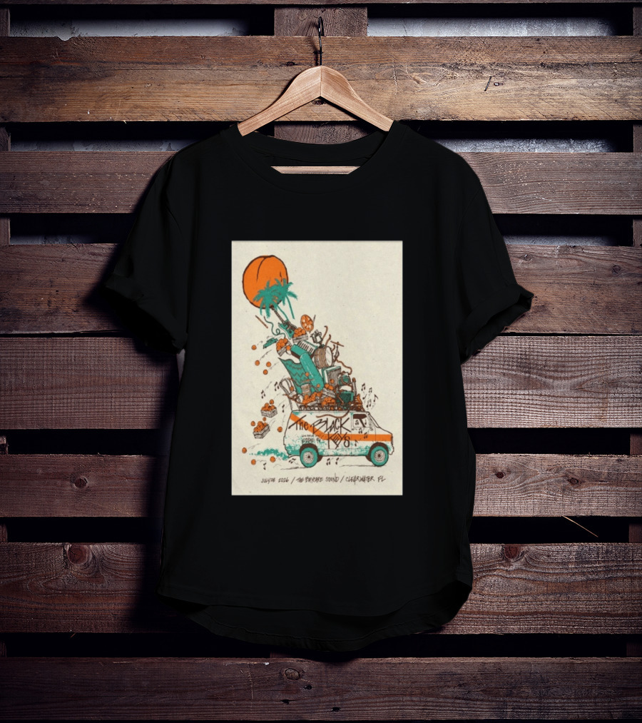 The Black Keys July 28 2026 The Daycare Sound Clearwater FL Van And Music Instruments T-Shirt
