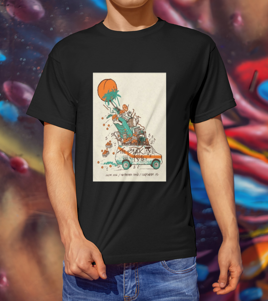 The Black Keys July 28 2026 The Daycare Sound Clearwater FL Van And Music Instruments T-Shirt