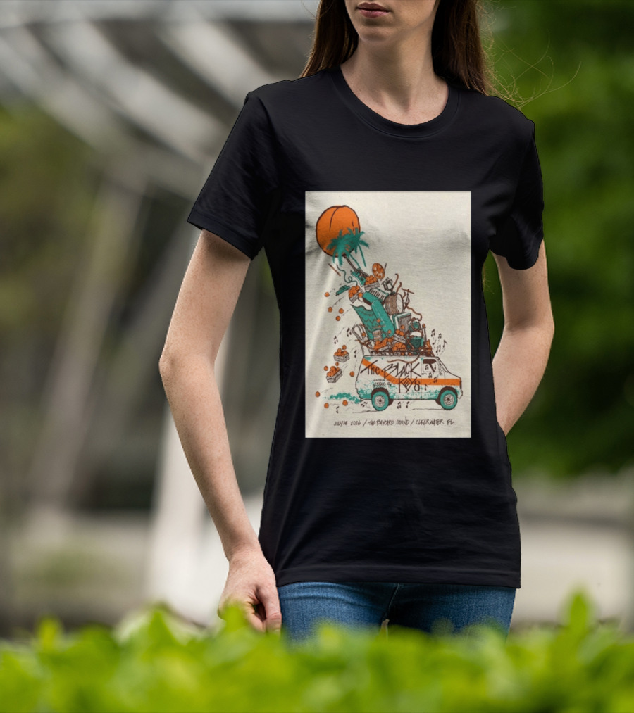 The Black Keys July 28 2026 The Daycare Sound Clearwater FL Van And Music Instruments T-Shirt