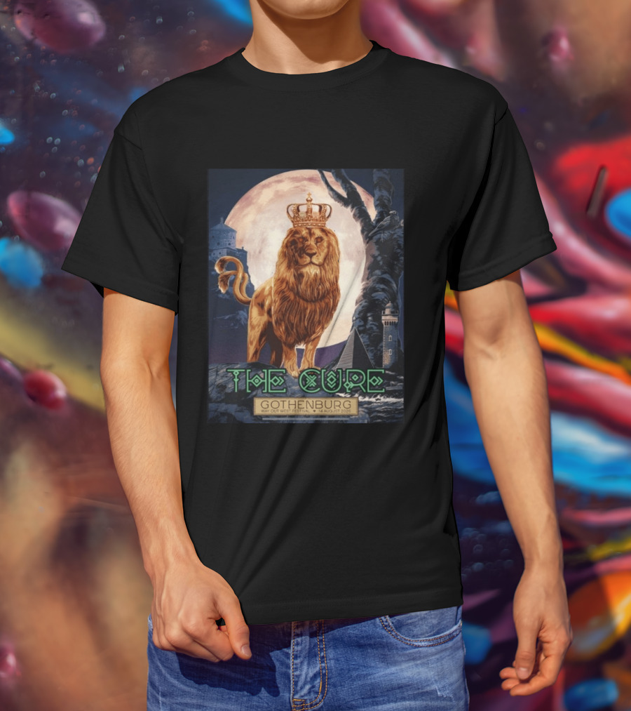 The Cure Gothenburg Way Out West Festival August 14 2026 Limited Edition Lion Crown Full Moon T-Shirt