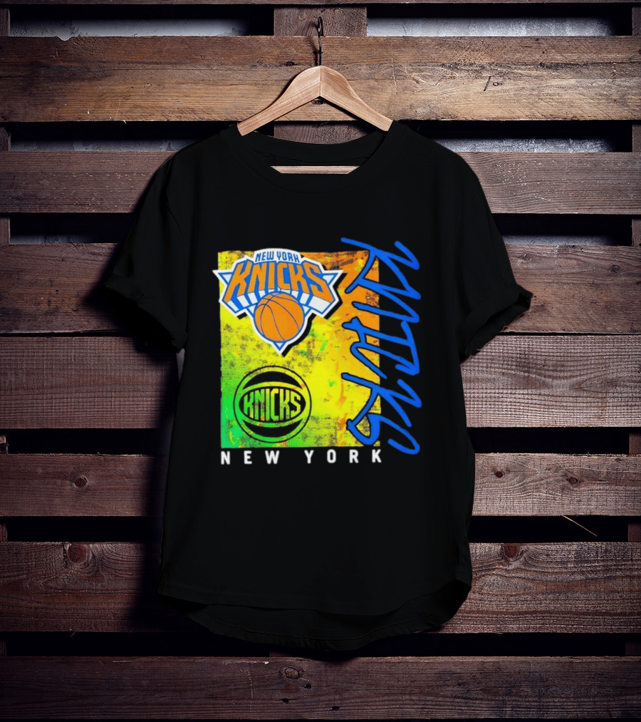 New York Knicks Basketball Team NBA Vibrant Graphic Knicks New York T-Shirt